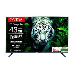 ONIDA Karaoke Series 108 cm (43 inch) Ultra HD (4K) LED Smart Google TV with Google 5.0, MEMC