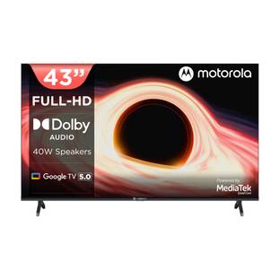 MOTOROLA 109 cm (43 inch) QLED Full HD Smart Google TV with 5.0 OS, 40 W speaker, and Dolby Audio