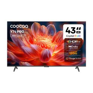 Coocaa Y74 Pro 108 cm (43 inch) QLED Ultra HD (4K) Smart Google TV with Dolby Vision & Dolby Atmos| 12...