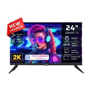 Uniboom 60 cm (24 inch) HD Ready LED Smart Android TV with Voice Control App | 500+ Movies | 1000+ Cer...