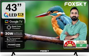 Foxsky 109 cm (43 inch) QLED Ultra HD (4K) Smart Google TV with Dolby Audio, HDR10 ( 2024)