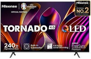 Hisense 215 cm (85 inch) QLED Ultra HD (4K) Smart Google TV 2024 Model Dolby Vision Atmos Far Field Voice Control Smooth Motion Rate