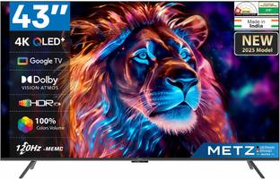 Metz Frameless 108 cm (43 inch) QLED Ultra HD (4K) Smart Google TV 2025 Edition with Dolby Vision, HDR...