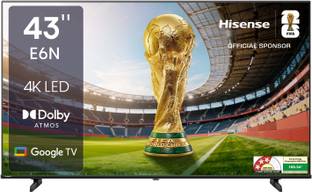 Hisense E6N 108 cm (43 inch) Ultra HD (4K) LED Smart Google TV with Dolby Vision Atmos, Dts Virtual X and 4K AI Upscaler