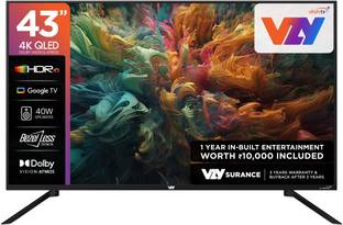 VZY by DishTV 109 cm (43 inch) QLED Ultra HD (4K) Smart Google TV with Entertainment Hub By dishtv | 1...
