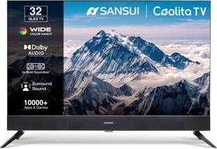 Sansui 80 cm (32 inch) QLED HD Ready Smart Coolita TV with Dolby Audio| Built-in Soundbar| Surround So...