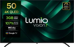 Lumio Vision 7 127 cm (50 inch) QLED Ultra HD (4K) Smart Google TV with 4K HDR Dolby Vision + Atmos Ov...