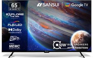 Sansui 165 cm (65 inch) QLED Ultra HD (4K) Smart Google TV with Dolby Vision| HDR10+| Dolby Atmos Soun...
