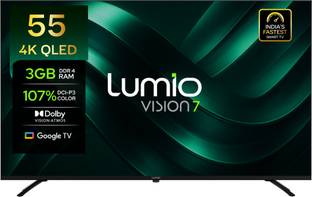 Lumio 139 cm (55 inch) QLED Ultra HD (4K) Smart Google TV 2026 Edition with 4K HDR Dolby Vision + Atmo...