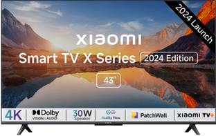 XIAOMI X Series 108 cm (43 inch) Ultra HD (4K) LED Smart Google TV with HDR 10 Audio DTS X DTS Virtual: X Vivid Picture Engine Mi TV (L43MA-AUIN)