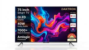 daktron Andorid Smart TV 189 cm (75 inch) QLED Ultra HD (4K) WebOS TV 2026 Edition with ANDORID Smart ...