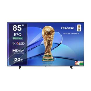 Hisense 85E7Q 215 cm (85 inch) QLED Ultra HD (4K) Smart VIDAA TV with Dolby Vision Atmos, 120 High Ref...