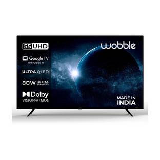 Wobble X Series 138.7 cm (55 inch) QLED Ultra HD (4K) Smart Google TV with MEMC Dolby Vision| 80W Dolb...