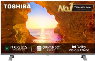 TOSHIBA 108 cm (43 inch) QLED Ultra HD (4K) Smart VIDAA TV with Dolby Vision Atmos and REGZA Engine ZR...