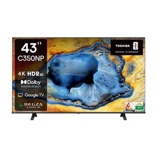 TOSHIBA C350NP 108 cm (43 inch) Ultra HD (4K) LED Smart Google TV with Dolby Vision Atmos and REGZA En...