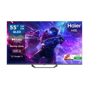 Haier H6E 139 cm (55 inch) QLED Ultra HD (4K) Smart Google TV with HDR10| Auto Low Latency Mode (ALLM)...