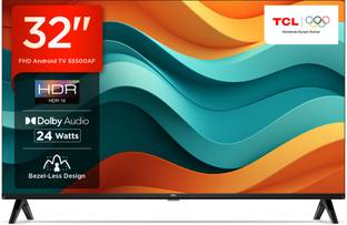 TCL S5500AF 79.97 cm (32 inch) Full HD LED Smart Android TV with Metallic Bezel Less and Chromecast bu...