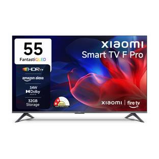 XIAOMI F Pro 138 cm (55 inch) QLED Ultra HD (4K) Smart Fire TV with 34W Box Speakers | Dolby Surround ...