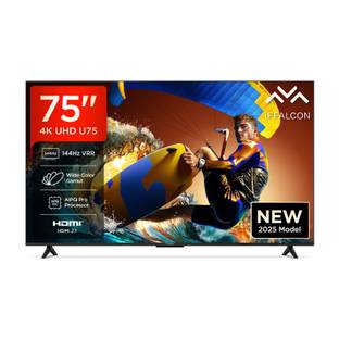 iFFALCON U75 189 cm (75 inch) Ultra HD (4K) LED Smart Google TV with 144 Hz VRR | Wide Color Gamut | A...