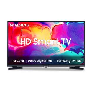 Samsung 80 cm (32 Inch) HD Ready LED Smart Tizen TV with Bezel-Free Design | PurColor | Hyper Real Pic...
