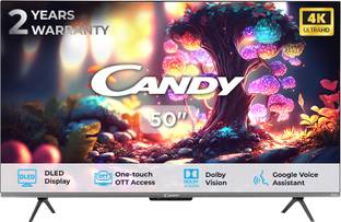 CANDY 127 cm (50 inch) Ultra HD (4K) LED Smart Google TV with With Dolby Atmos & Dolby Vision