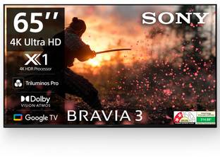 SONY Bravia 3 163.9 cm (65 inch) Ultra HD (4K) LED Smart Google TV with Dolby Vision| Dolby Atmos | Fe...