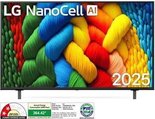 LG 55NANO85A6A 139 cm (55 inch) Ultra HD (4K) NanoCell Smart WebOS TV 2025 Edition with α7 AI Processo...