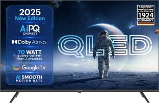 Blaupunkt Quantum Dot 139 cm (55 inch) QLED Ultra HD (4K) Smart Google TV 2025 Edition with Dolby Atmos | 70 Watts Sound Output | 4 Speakers | AI PQ Chipset | AI Smooth Motion Rate | HDR 10 with WCG | Google Assistant
