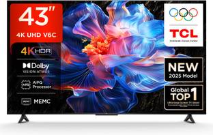 TCL 108 cm (43 inch) Ultra HD (4K) LED Smart Google TV 2025 Edition with MEMC | Dolby Vision-Atmos | HVA Panel & Metallic Bezel-Less