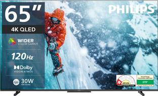PHILIPS 164 cm (65 inch) QLED Ultra HD (4K) Smart Google TV 2025 Edition with Dolby Vision |30W Dolby ...