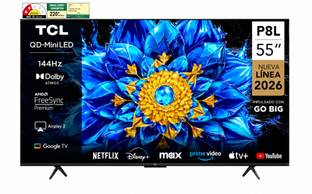TCL TCL QD-Mini LED 139 cm (55 inch) Ultra HD (4K) Mini LED Smart Google TV 2026 Edition with QD-MINI ...