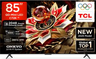 TCL C72K 215 cm (85 inch) Ultra HD (4K) Mini LED Smart Google TV with Precise Dimming Series Up to 204...