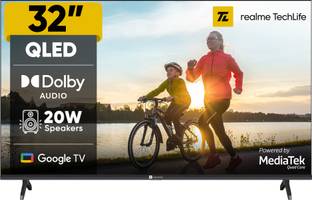 realme TechLife 80 cm (32 inch) QLED HD Ready Smart Google TV