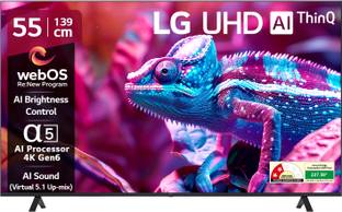 LG AI TV UR7500 139 cm (55 inch) Ultra HD (4K) LED Smart WebOS TV 2025 Edition with Alpha5 AI Processo...