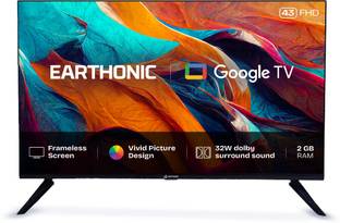EARTHONIC 109 cm (43 inch) QLED Full HD Smart Android TV TABLE STAND,REMOTE,MANUAL,SCREWS,WARRANTY CARD,WALL MOUNT,POWER CELL