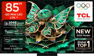 TCL C7K 215 cm (85 inch) Ultra HD (4K) Mini LED Smart Google TV with Hi-End Speakers | Precise Dimming...