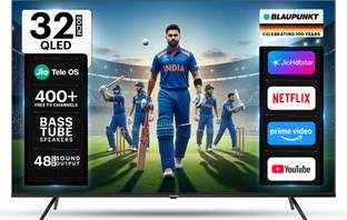 Blaupunkt 80 cm (32 inch) QLED HD Ready Smart JioTele OS TV 2026 Edition with 48W Sound Output | 2 Spe...