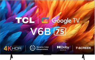 TCL 189.31 cm (75 inch) Ultra HD (4K) LED Smart Google TV with with 24W Dolby Audio and Metallic Bezel...