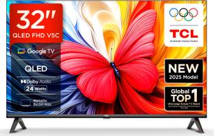 TCL V5C 80 cm (32 inch) QLED Full HD Smart Google TV 2025 Edition with 100% Color Volume Plus | 24W Do...