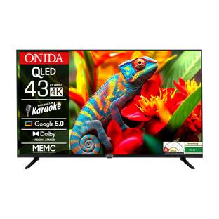ONIDA Karaoke Series 108 cm (43 inch) QLED Ultra HD (4K) Smart Google TV with Google 5.0, MEMC