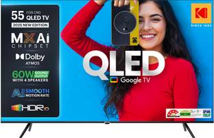 KODAK Matrix 139 cm (55 inch) QLED Ultra HD (4K) Smart Google TV with 60W Sound Output | 4 Speaker | 5...