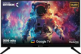 MOTOROLA EnvisionX 80 cm (32 inch) QLED HD Ready Smart Google TV with 300 nits Brightness & 20w Sound