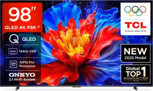 TCL P8K 248 cm (98 inch) QLED Ultra HD (4K) Smart Google TV 2025 Edition with HVA Panel | Dolby Vision...
