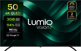 Lumio 127 cm (50 inch) QLED Ultra HD (4K) Smart Google TV 2026 Edition with 4K HDR Dolby Vision + Atmo...