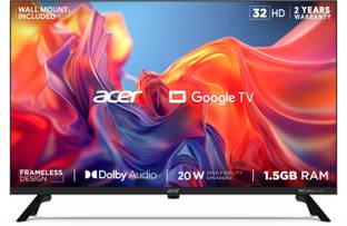 Acer 80.01 cm (32 inch) HD Ready LED Smart Google TV with 1.5GB RAM, Dolby Audio