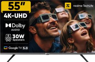 realme TechLife 139 cm (55 inch) Ultra HD (4K) LED Smart Google TV 2025 Edition