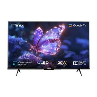 Infinix 32GH3Q 80 cm (32 inch) QLED HD Ready Smart Google TV with Bezel-less Design| EPIC Engine| Goog...
