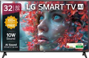 LG LR570 80 cm (32 inch) HD Ready LED Smart WebOS TV 2025 Edition with Alpha5 Gen 6 AI Processor | 100+ Free LG Channels | AI Brightness Control | AI Sound (Virtual Surround 5.1 Up-mix) | FTA Satellite Port | Magic Remote Compatible | 60Hz Refresh Rate | Alexa Built In | Works with Hey Google