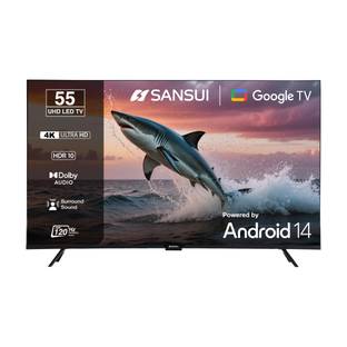 Sansui 140 cm (55 inch) Ultra HD (4K) LED Smart Google TV with HDR10| HLG| Dolby Audio| HSR 120Hz Refr...