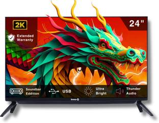 InnoQ Sounbar 60 cm (24 inch) HD Ready LED TV with 30W Front Boom Speakers, Monitor Support, Noise Red...